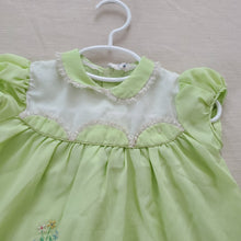 Load image into Gallery viewer, Vintage 60s Green Dress 18 months *flaw
