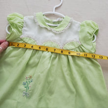 Load image into Gallery viewer, Vintage 60s Green Dress 18 months *flaw
