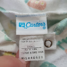 Load image into Gallery viewer, Vintage Carter&#39;s Baby Pattern Footed PJs 0-3 months
