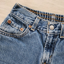 Load image into Gallery viewer, Vintage Levi&#39;s Cutoff Jean Shorts kids 6/8 *relaxed elastic
