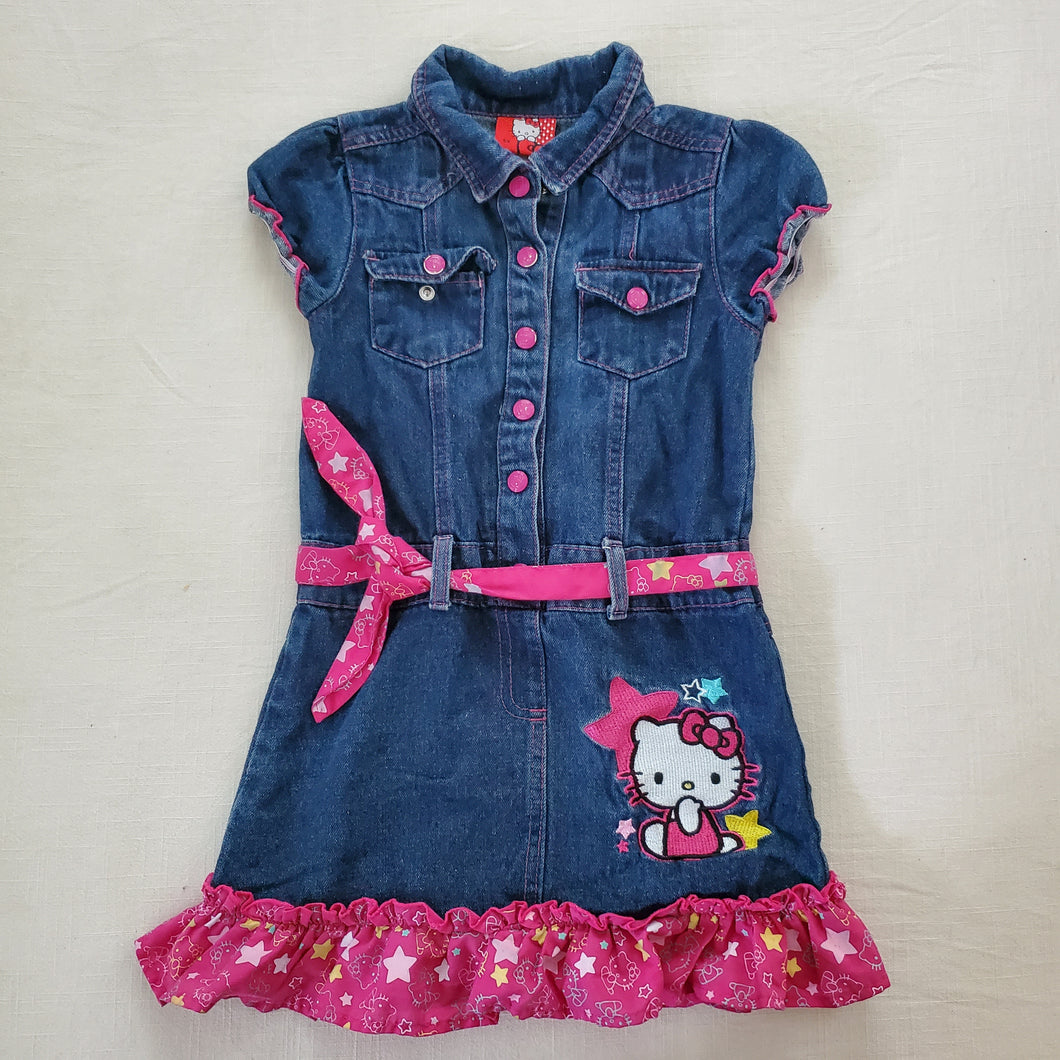 Y2k Hello Kitty Denim Dress  kids 6