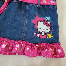 Load image into Gallery viewer, Y2k Hello Kitty Denim Dress  kids 6
