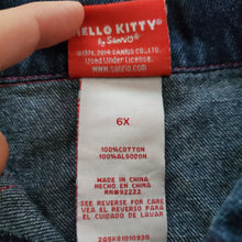 Load image into Gallery viewer, Y2k Hello Kitty Denim Dress  kids 6
