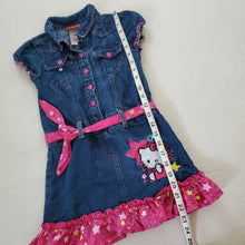 Load image into Gallery viewer, Y2k Hello Kitty Denim Dress  kids 6
