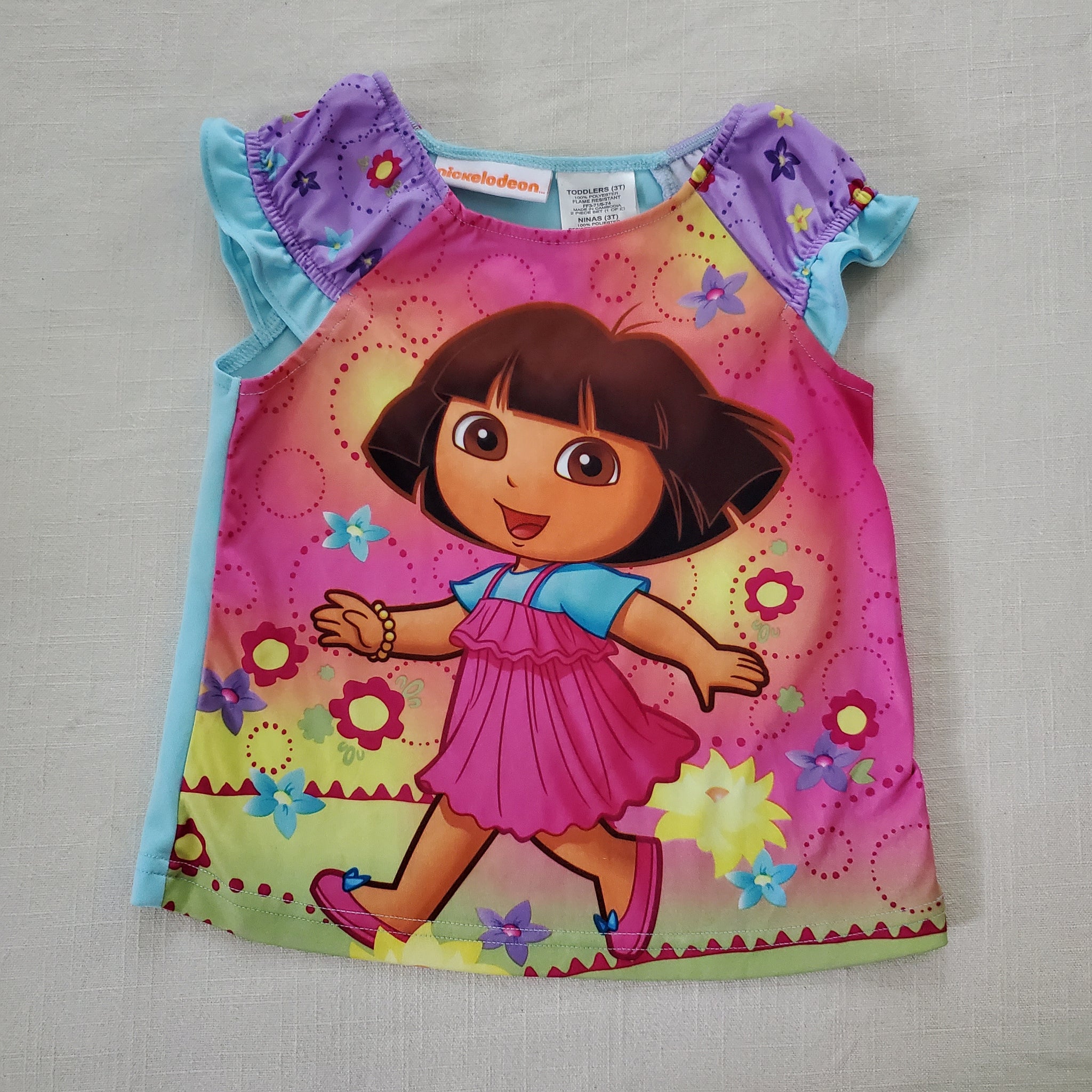 Y2k Dora the Explorer PJ Top 3t – Nostalgic Baby Vintage