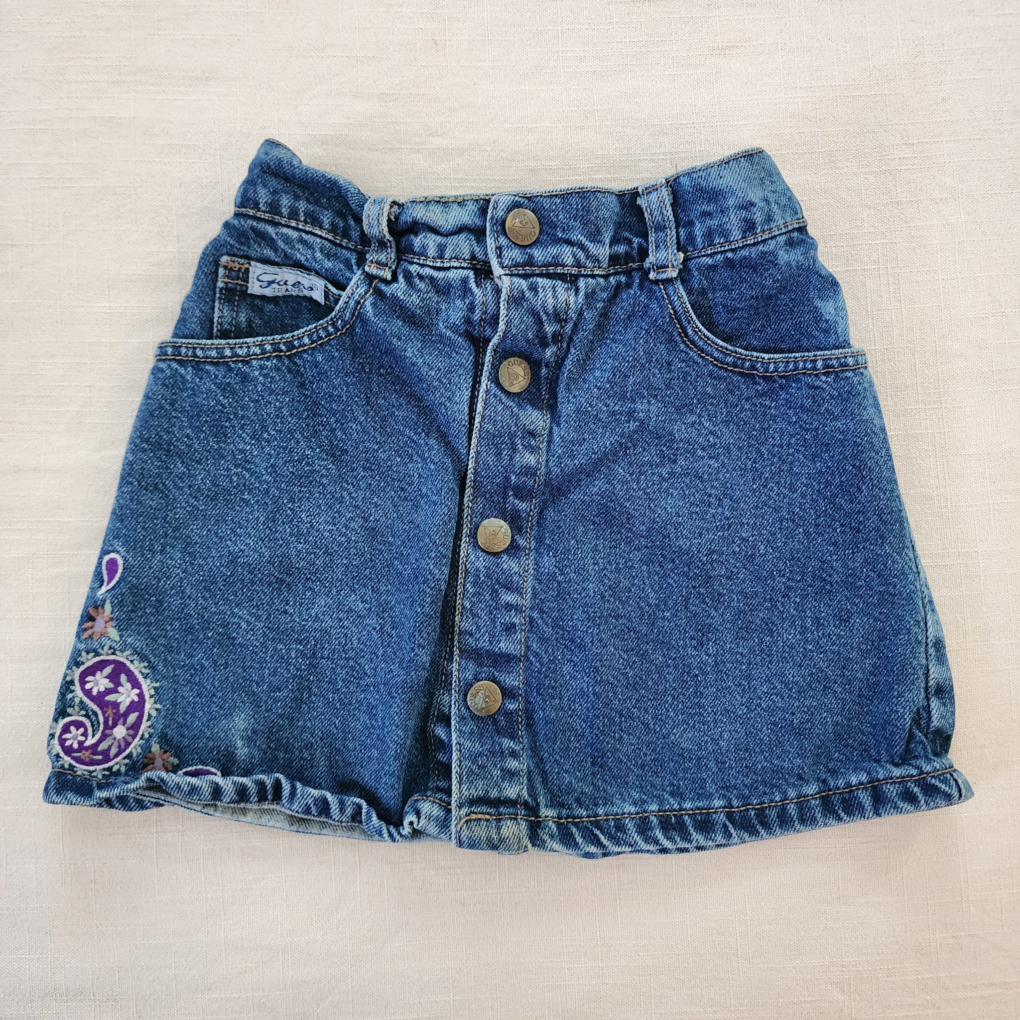 Vintage Guess Baby Light Wash Denim shops Skirt Size 24M