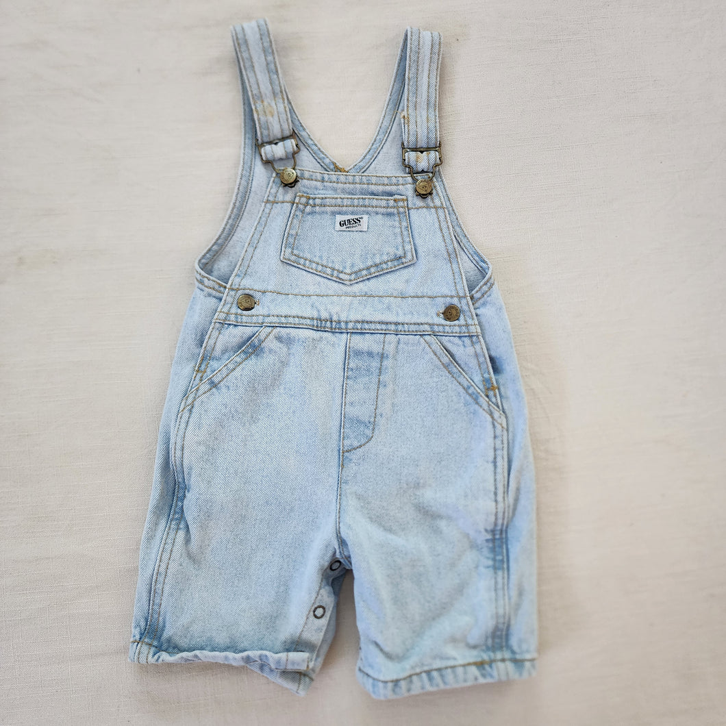 Vintage Guess Light Wash Denim Shortalls 18-24 months