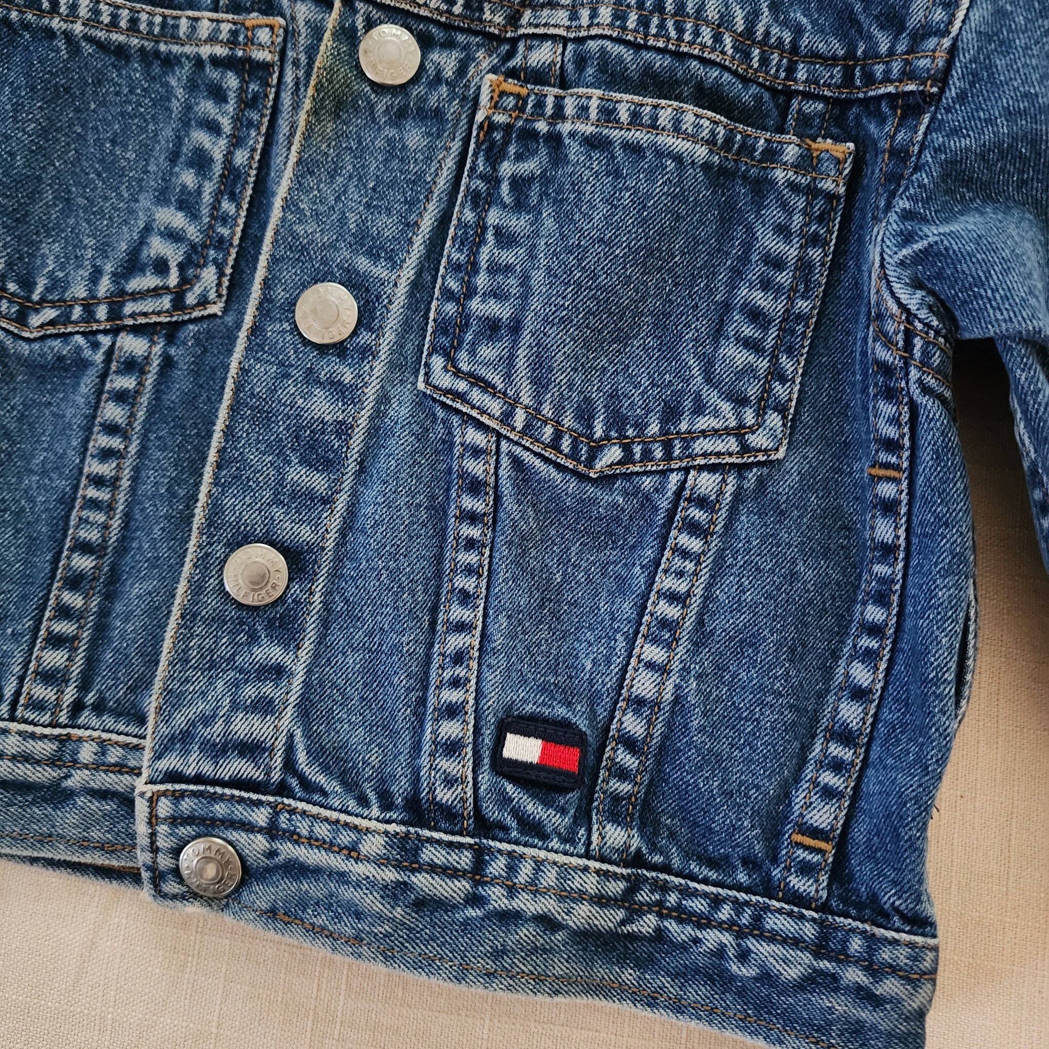 Tommy hilfiger denim deals jacket flag