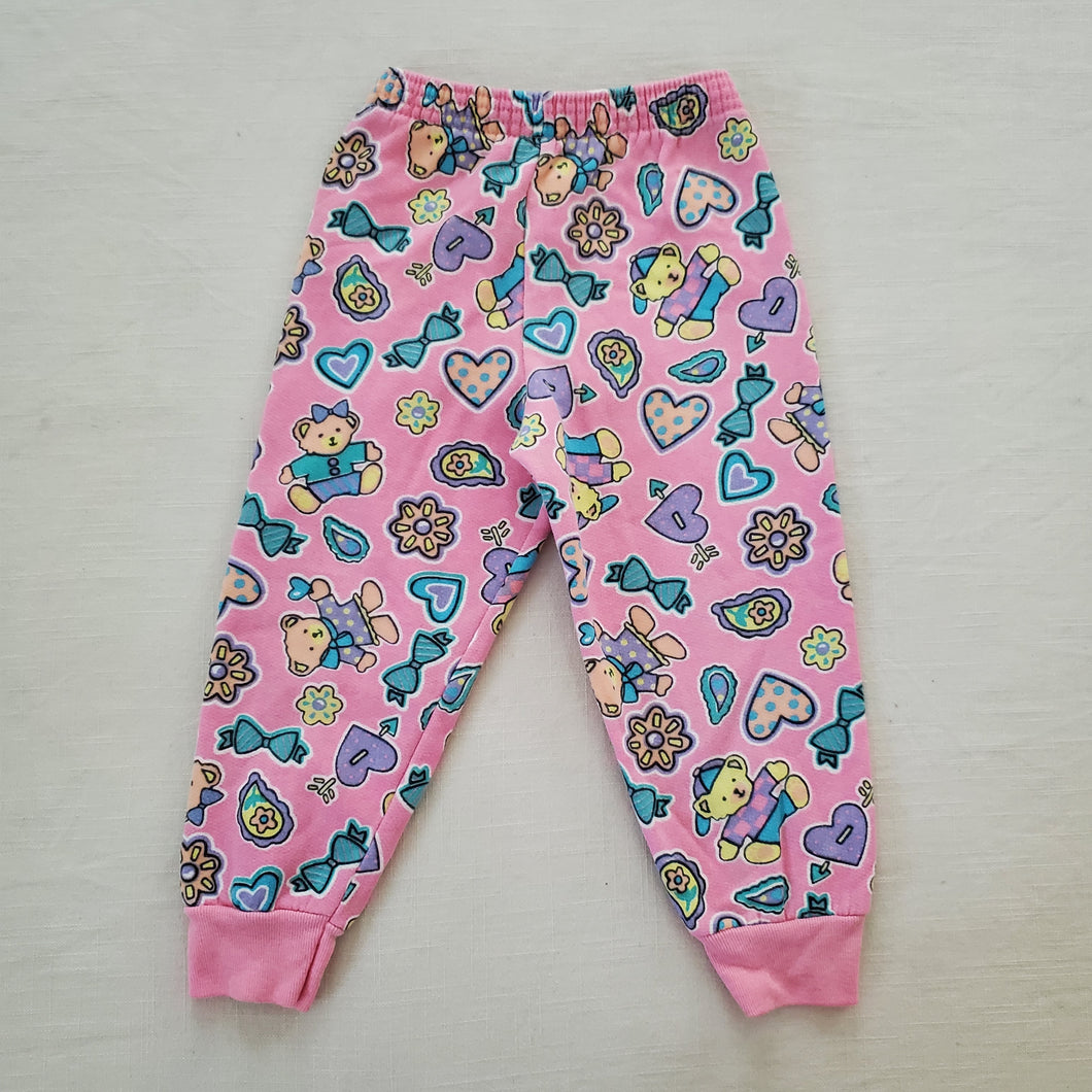 Vintage Bears & Hearts Jogger Pants 3t