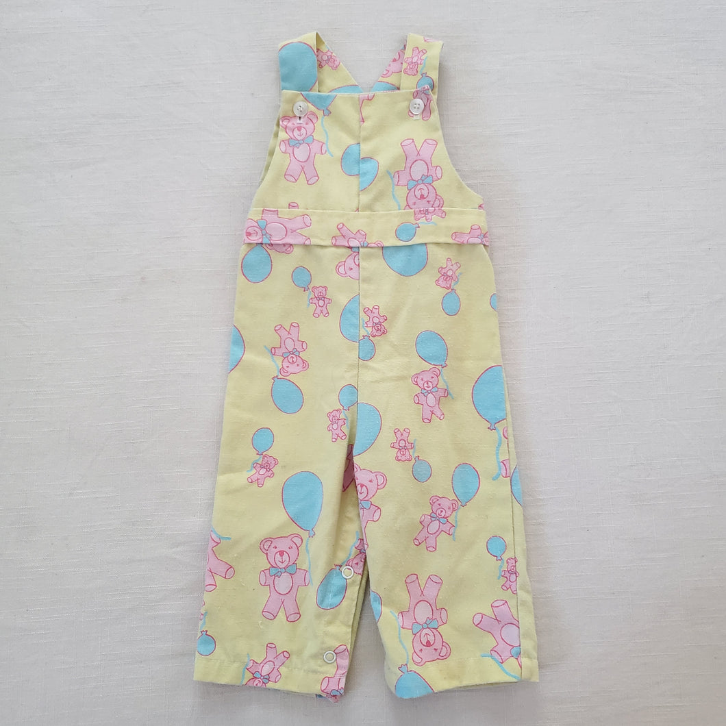 Vintage Bears & Balloons Overalls 12 months