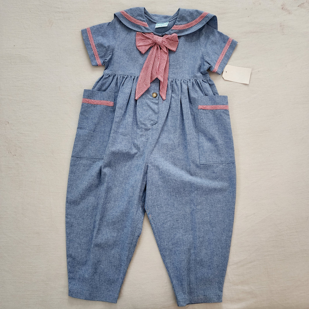 Vintage Deadstock Chambray Pantsuit 5t