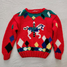 Load image into Gallery viewer, Vintage Carousel Chunky Knit Sweater 4t/5t
