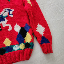 Load image into Gallery viewer, Vintage Carousel Chunky Knit Sweater 4t/5t
