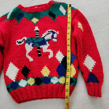 Load image into Gallery viewer, Vintage Carousel Chunky Knit Sweater 4t/5t
