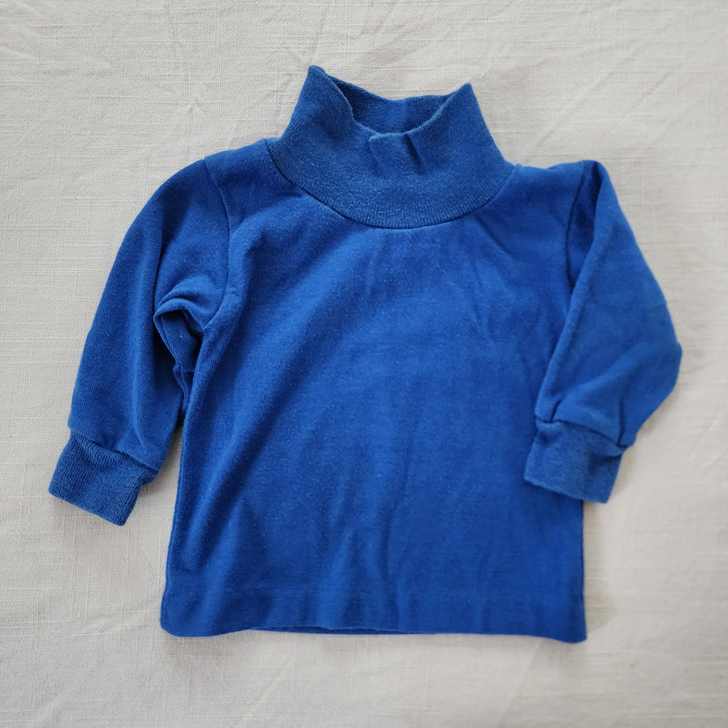 Vintage Healthtex Blue Turtleneck Long Sleeve 6-9 months