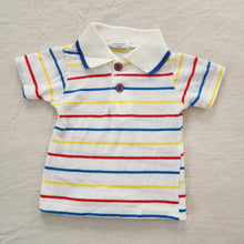 Load image into Gallery viewer, Vintage Primary Striped Shirt 0-6 months
