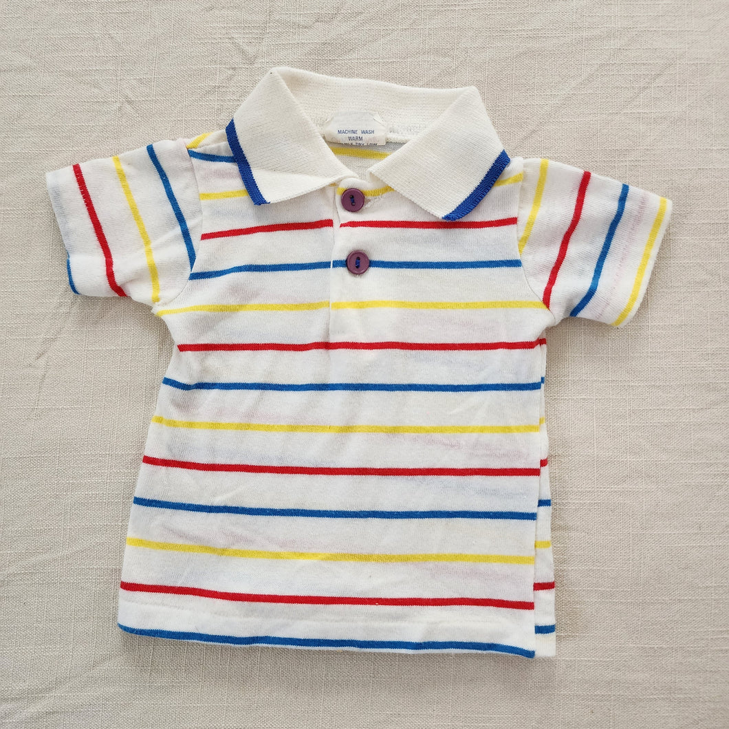 Vintage Primary Striped Shirt 0-6 months