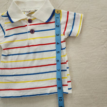 Load image into Gallery viewer, Vintage Primary Striped Shirt 0-6 months
