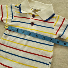 Load image into Gallery viewer, Vintage Primary Striped Shirt 0-6 months
