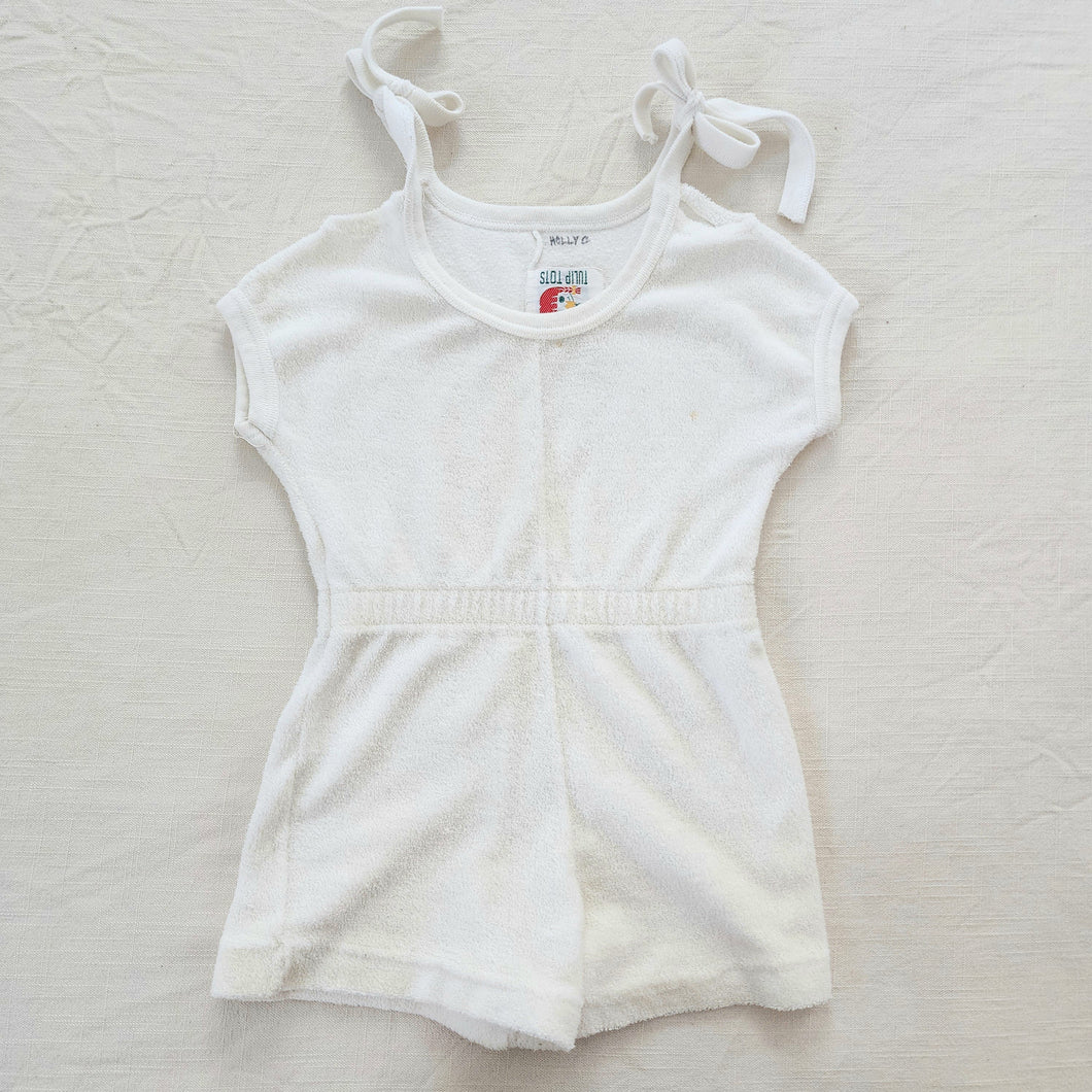 Vintage White Romper 3t