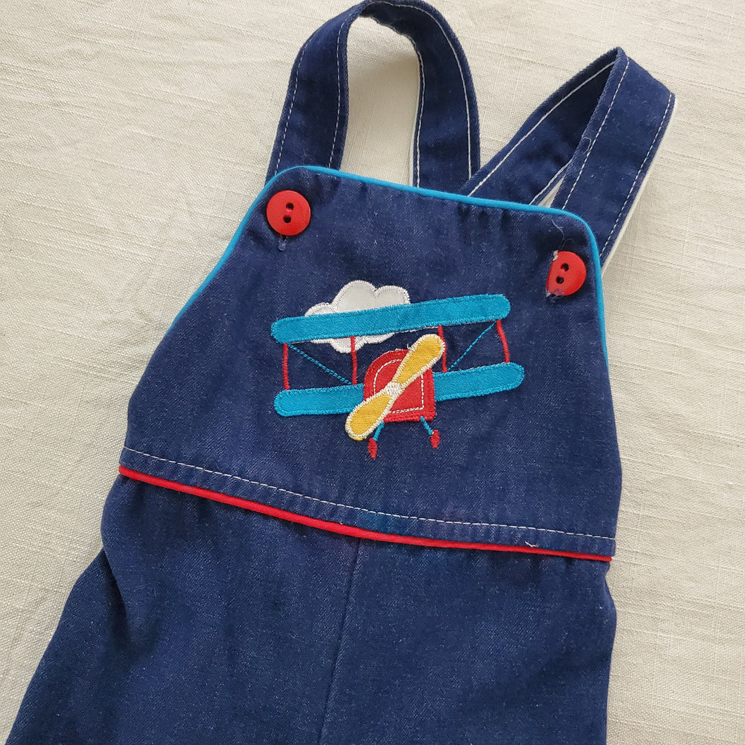 Vintage Healthtex Airplane Overalls 2t