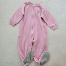 Load image into Gallery viewer, Vintage Bear Pink Footed PJs 3t
