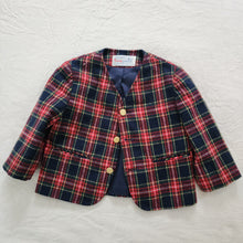 Load image into Gallery viewer, Vintage Tartan Dressy Jacket 2t
