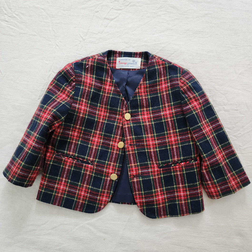 Vintage Tartan Dressy Jacket 2t