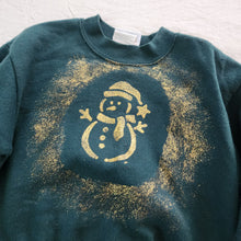 Load image into Gallery viewer, Y2k Snowman Dark Green Crewneck 3t/4t
