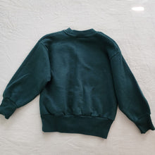 Load image into Gallery viewer, Y2k Snowman Dark Green Crewneck 3t/4t
