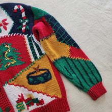 Load image into Gallery viewer, Vintage Christmas Knit Cardigan kids 10/12
