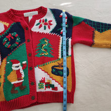 Load image into Gallery viewer, Vintage Christmas Knit Cardigan kids 10/12
