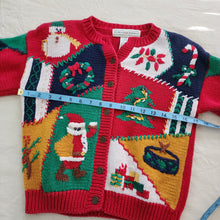 Load image into Gallery viewer, Vintage Christmas Knit Cardigan kids 10/12
