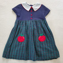 Load image into Gallery viewer, Vintage Plaid Apple Dress kids 6
