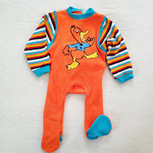 Load image into Gallery viewer, Vintage Duck Bright Terrycloth Pajamas 6 months
