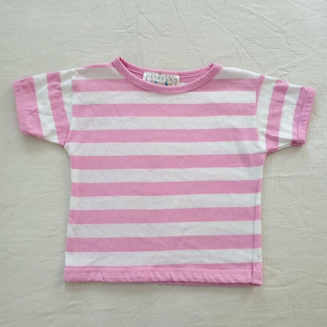 Vintage Pink Striped Tee 2t