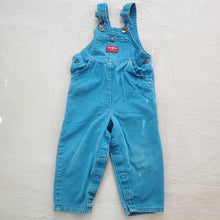 Load image into Gallery viewer, Vintage Oshkosh Bright Blue Denim Overalls 3t
