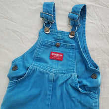 Load image into Gallery viewer, Vintage Oshkosh Bright Blue Denim Overalls 3t
