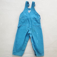 Load image into Gallery viewer, Vintage Oshkosh Bright Blue Denim Overalls 3t
