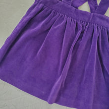 Load image into Gallery viewer, Vintage Purple Velvet Suspender Skirt 4t
