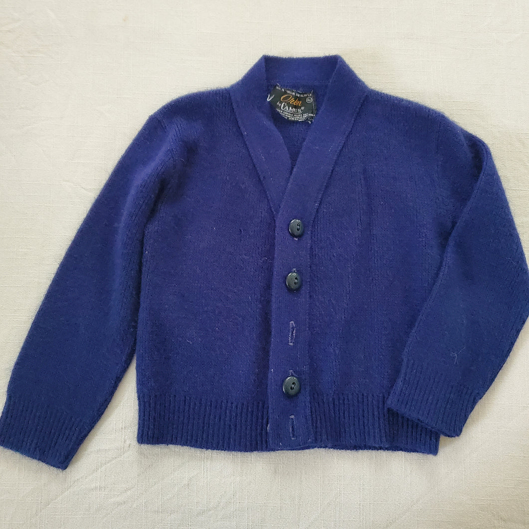 Vintage Navy Knit Cardigan 3t *missing buttons