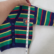 Load image into Gallery viewer, Vintage Striped Knit Cardigan 3t
