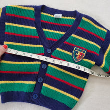 Load image into Gallery viewer, Vintage Striped Knit Cardigan 3t
