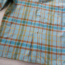 Load image into Gallery viewer, Vintage Ocean Plaid Buttondown kids 8/10
