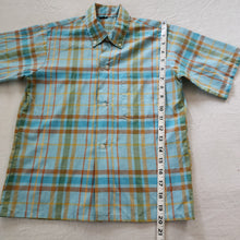 Load image into Gallery viewer, Vintage Ocean Plaid Buttondown kids 8/10
