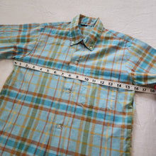 Load image into Gallery viewer, Vintage Ocean Plaid Buttondown kids 8/10
