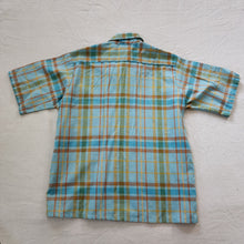 Load image into Gallery viewer, Vintage Ocean Plaid Buttondown kids 8/10
