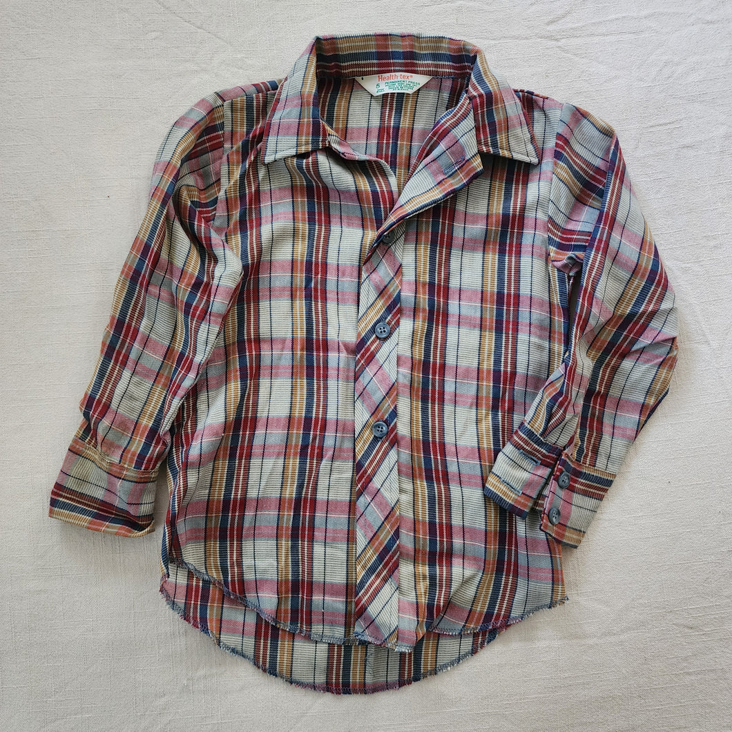 Vintage Buttondown Plaid Long Sleeve 4t