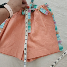 Load image into Gallery viewer, Vintage Peach Striped Belt Shorts kids 8/10
