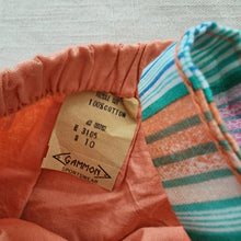 Load image into Gallery viewer, Vintage Peach Striped Belt Shorts kids 8/10
